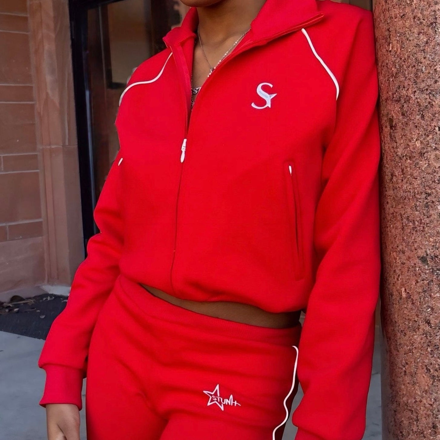 Crimson Stunner Zip Jacket